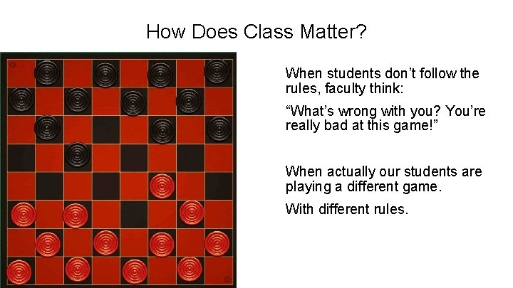 How Does Class Matter? When students don’t follow the rules, faculty think: “What’s wrong