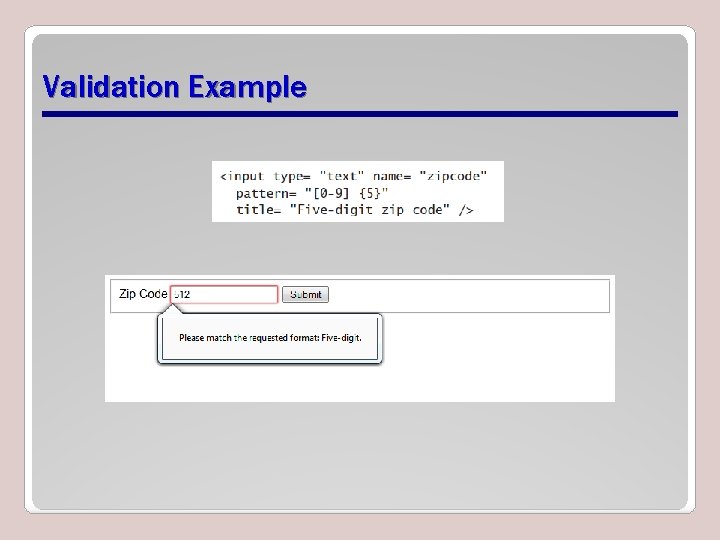 Validation Example 