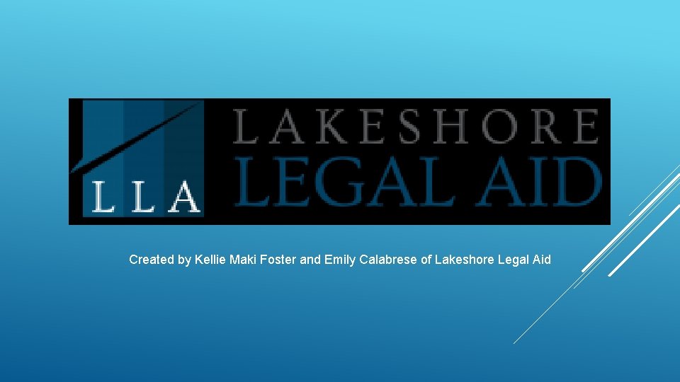 Created by Kellie Maki Foster and Emily Calabrese of Lakeshore Legal Aid 