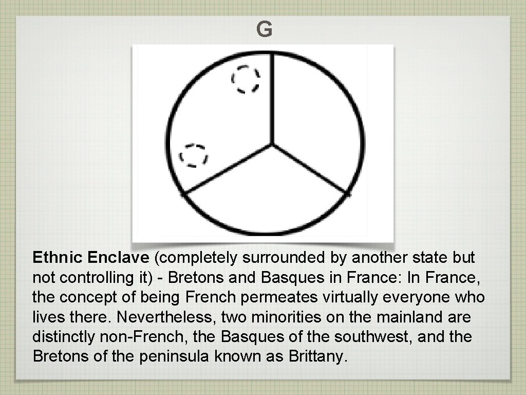 G Ethnic Enclave (completely surrounded by another state but not controlling it) - Bretons