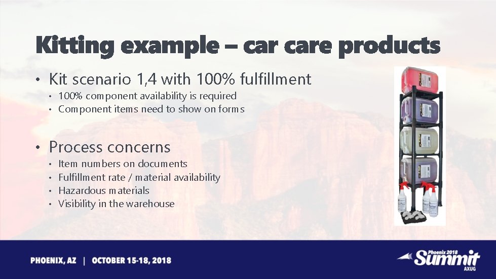  • Kit scenario 1, 4 with 100% fulfillment • 100% component availability is