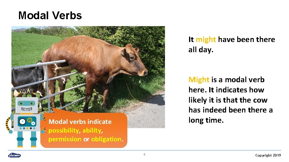 Modal Verbs It might have been there all day. Might is a modal verb