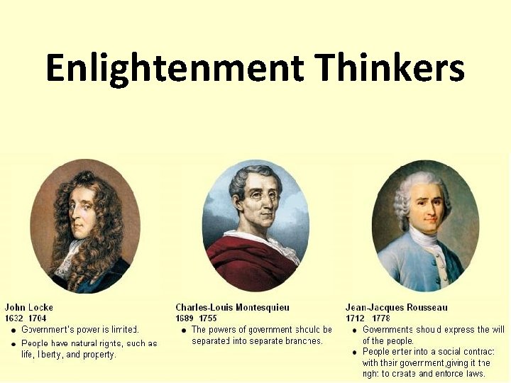 Enlightenment Thinkers 