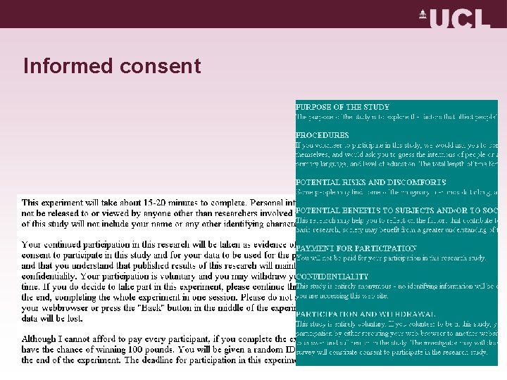 Informed consent Informed consent