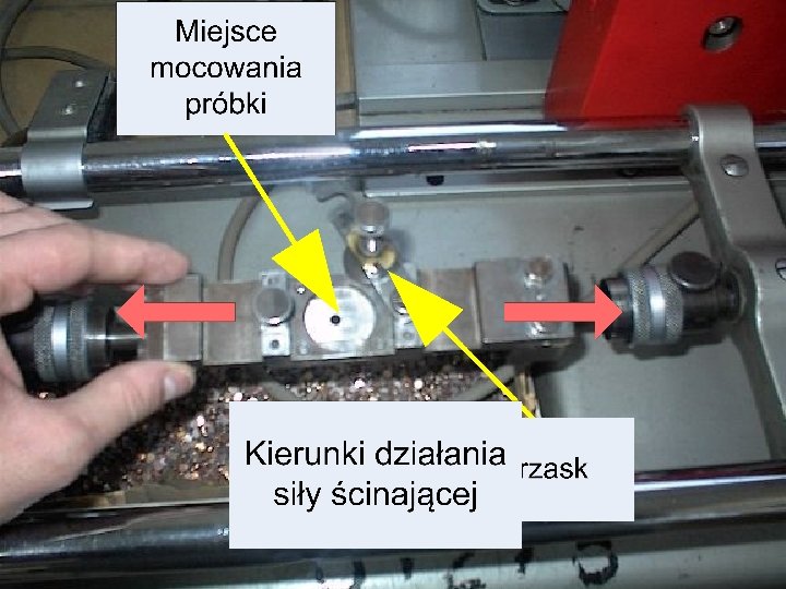 Laboratorium Federal Mogul Bimet S. A. Technologiczna próba ścinania n Polega na pomiarze wielkości