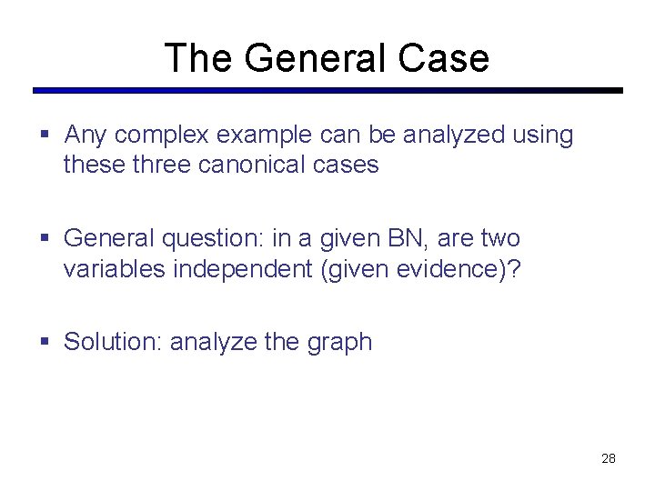 The General Case § Any complex example can be analyzed using these three canonical The General Case § Any complex example can be analyzed using these three canonical