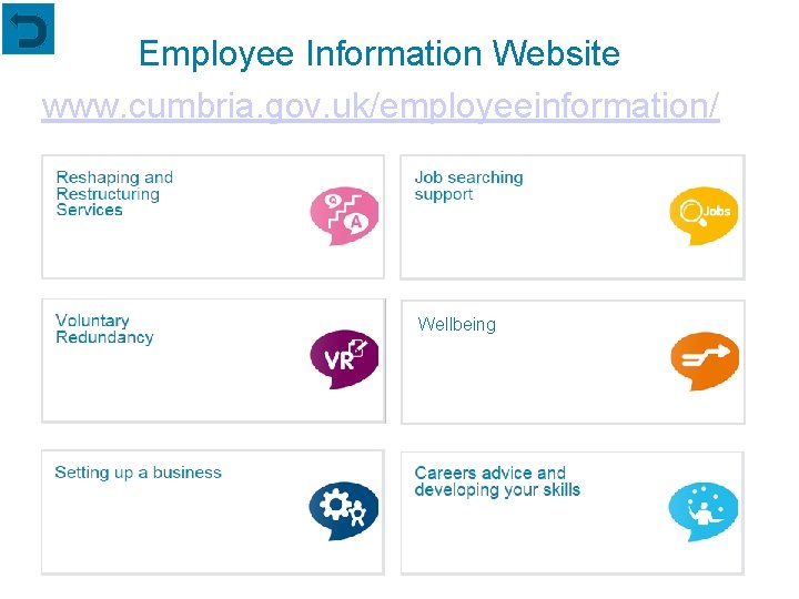 Employee Information Website www. cumbria. gov. uk/employeeinformation/ Wellbeing Serving the people of Cumbria 