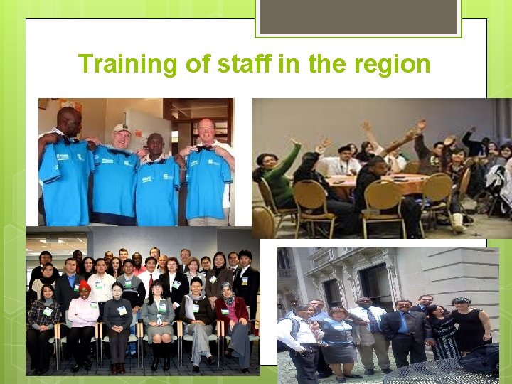 Training of staff in the region 