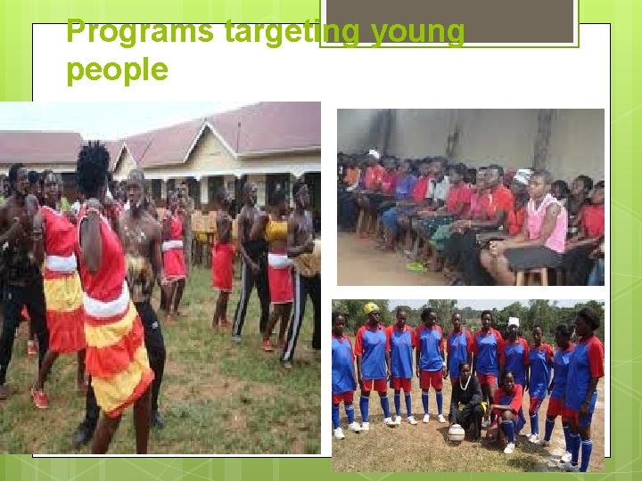 Programs targeting young people 