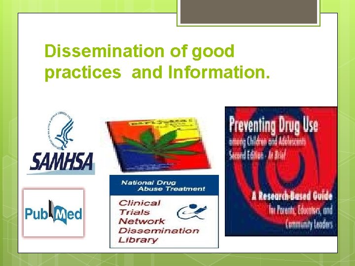 Dissemination of good practices and Information. 