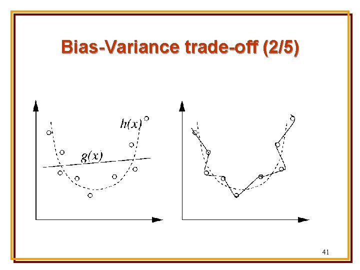 Bias-Variance trade-off (2/5) 41 