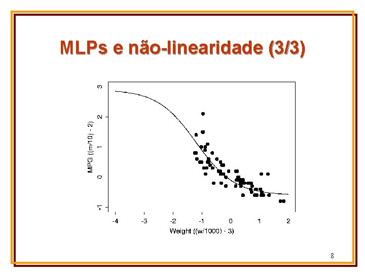 MLPs e não-linearidade (3/3) 8 