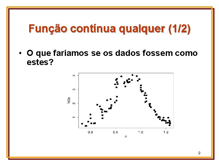 Função contínua qualquer (1/2) • O que faríamos se os dados fossem como estes?