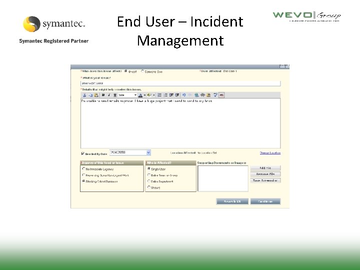 End User – Incident Management 