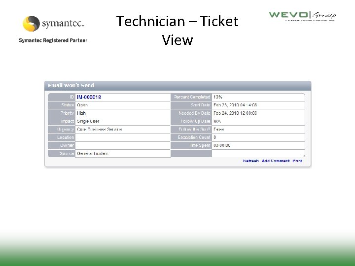 Technician – Ticket View 