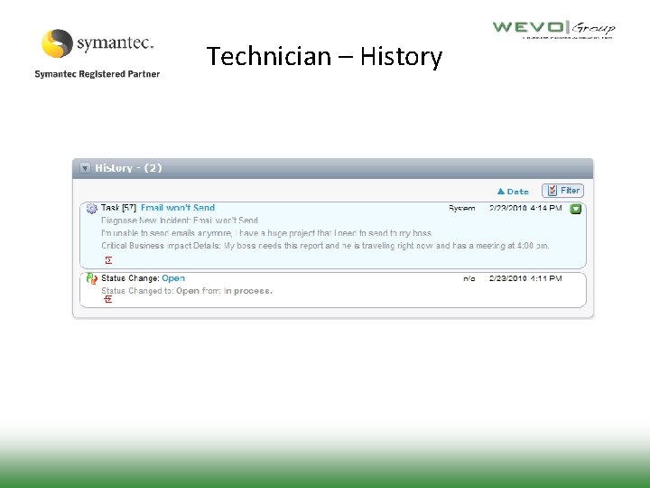 Technician – History 