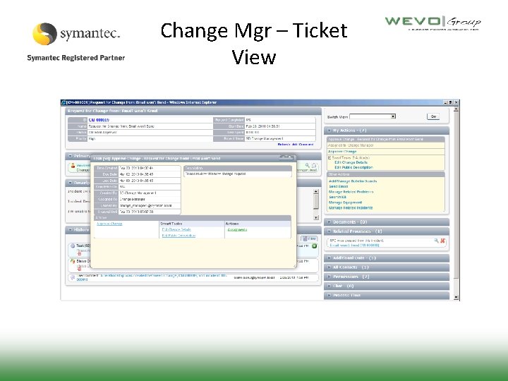 Change Mgr – Ticket View 