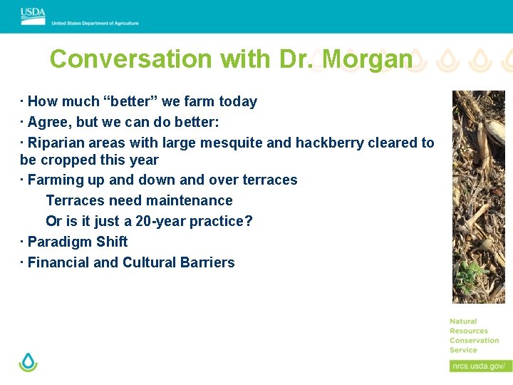 Conversation with Dr. Morgan ∙ How much “better” we farm today ∙ Agree, but