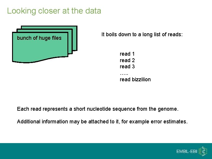 Looking closer at the data bunch of huge files It boils down to a