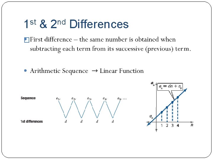 1 st & 2 nd Differences � 