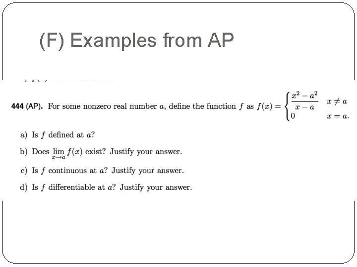 (F) Examples from AP 
