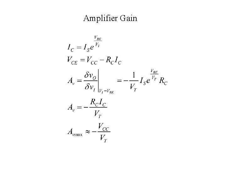 Amplifier Gain 