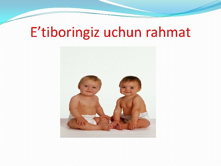 E’tiboringiz uchun rahmat 