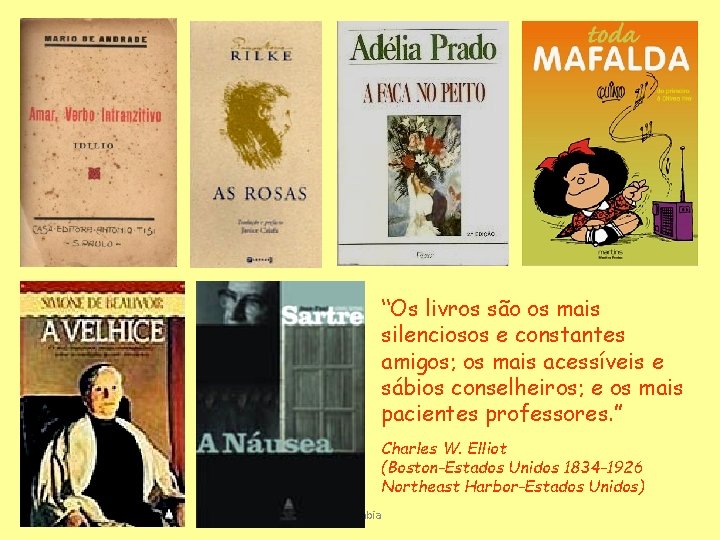 “Os livros são os mais silenciosos e constantes amigos; os mais acessíveis e sábios