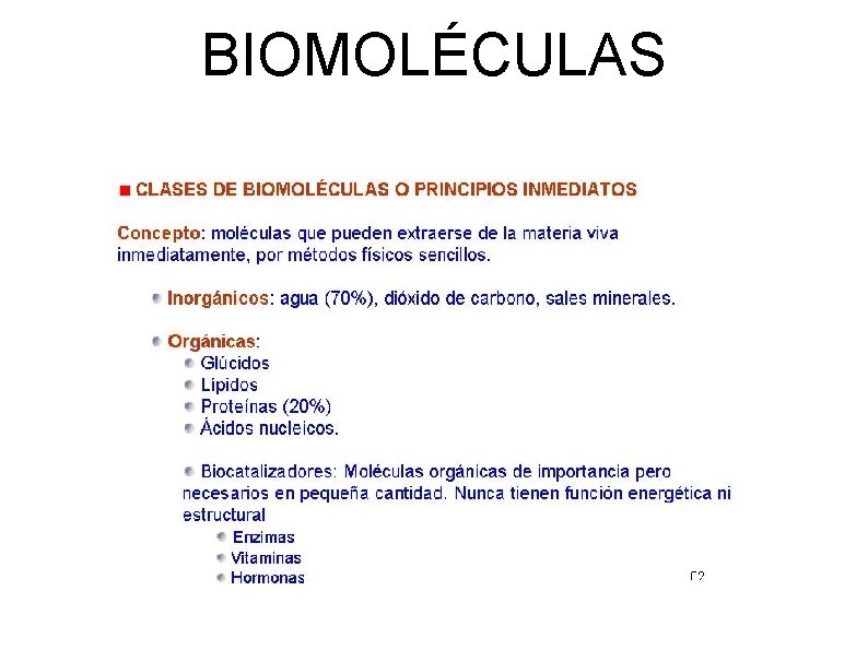 BIOMOLÉCULAS 