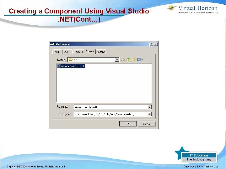 Creating a Component Using Visual Studio. NET(Cont…) 