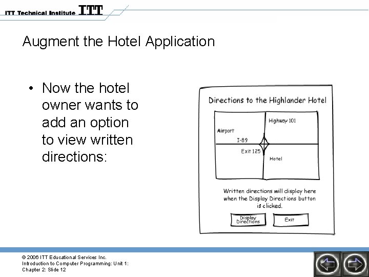 Augment the Hotel Application • Now the hotel owner wants to add an option Augment the Hotel Application • Now the hotel owner wants to add an option