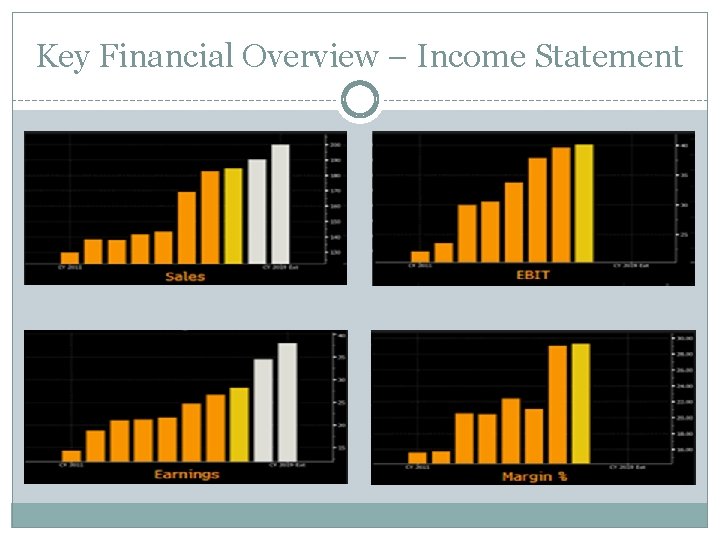 Key Financial Overview – Income Statement 
