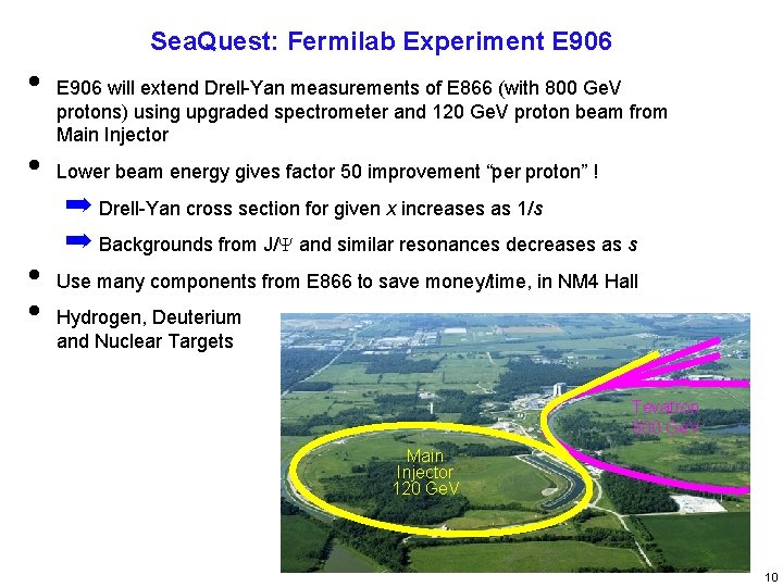 Sea. Quest: Fermilab Experiment E 906 • • E 906 will extend Drell-Yan measurements