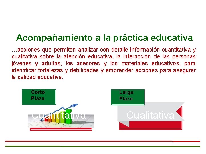 Acompañamiento a la práctica educativa …acciones que permiten analizar con detalle información cuantitativa y