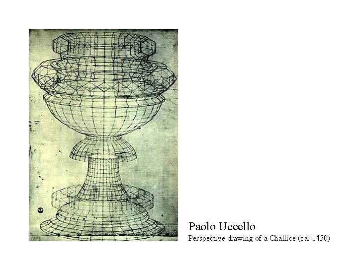 Paolo Uccello Perspective drawing of a Challice (ca. 1450) 