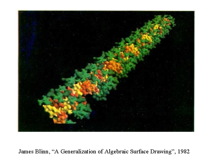 James Blinn, “A Generalization of Algebraic Surface Drawing”, 1982 
