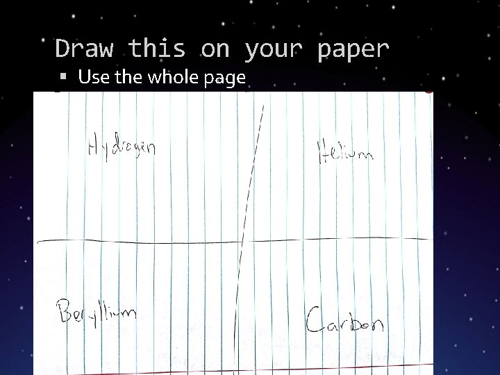 Draw this on your paper Use the whole page 
