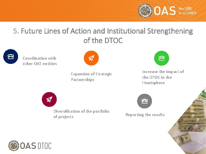 5. Future Lines of Action and Institutional Strengthening of the DTOC Coordination with other