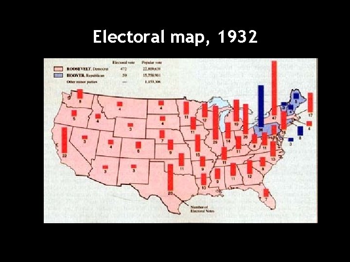 Electoral map, 1932 
