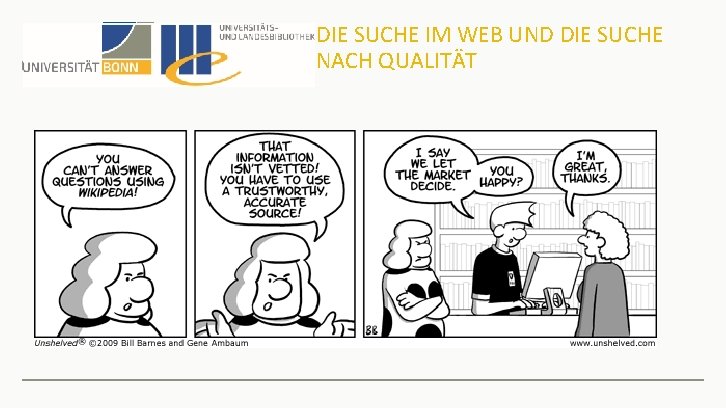 DIE SUCHE IM WEB UND DIE SUCHE NACH QUALITÄT 