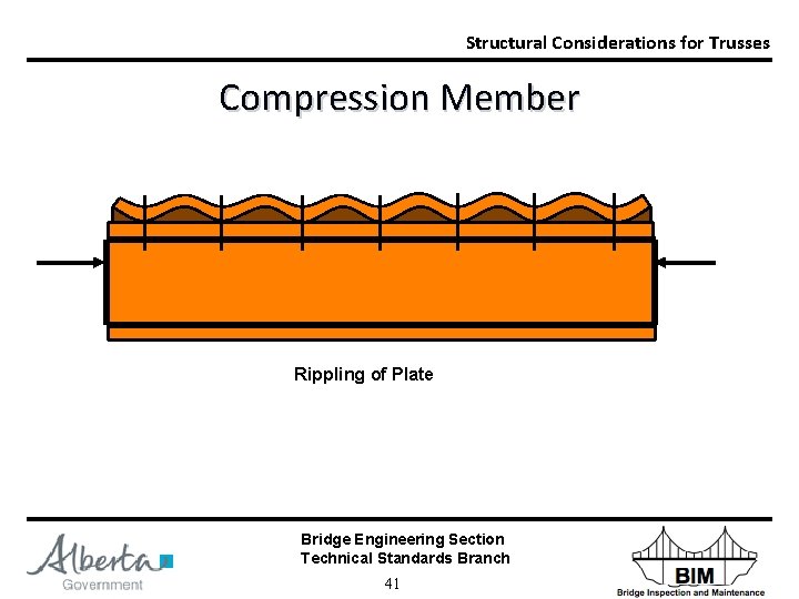 Structural Considerations for Trusses Compression Member Rippling of Plate Bridge Engineering Section Technical Standards