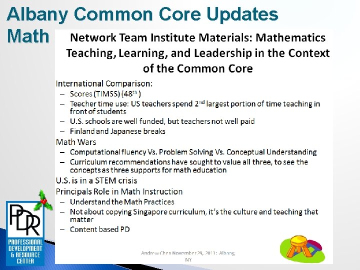 Albany Common Core Updates Math 