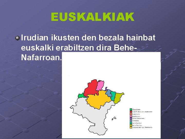 EUSKALKIAK Irudian ikusten den bezala hainbat euskalki erabiltzen dira Behe. Nafarroan. 