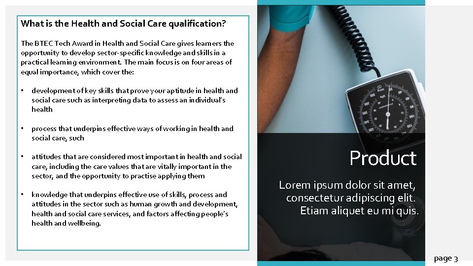 What is the Health and Social Care qualification? The BTEC Tech Award in Health