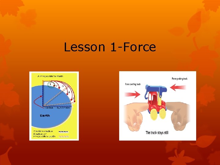 Lesson 1 -Force 