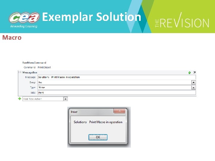 Exemplar Solution Macro 