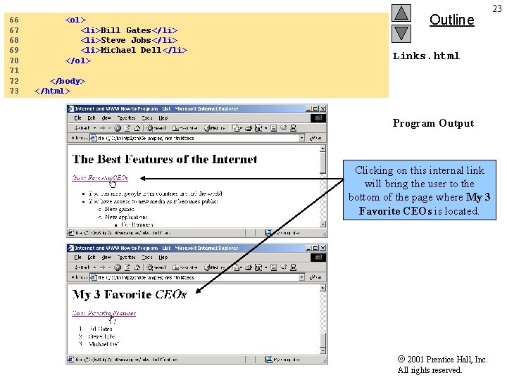 66 67 68 69 70 71 72 73 <ol> <li>Bill Gates</li> <li>Steve Jobs</li> <li>Michael