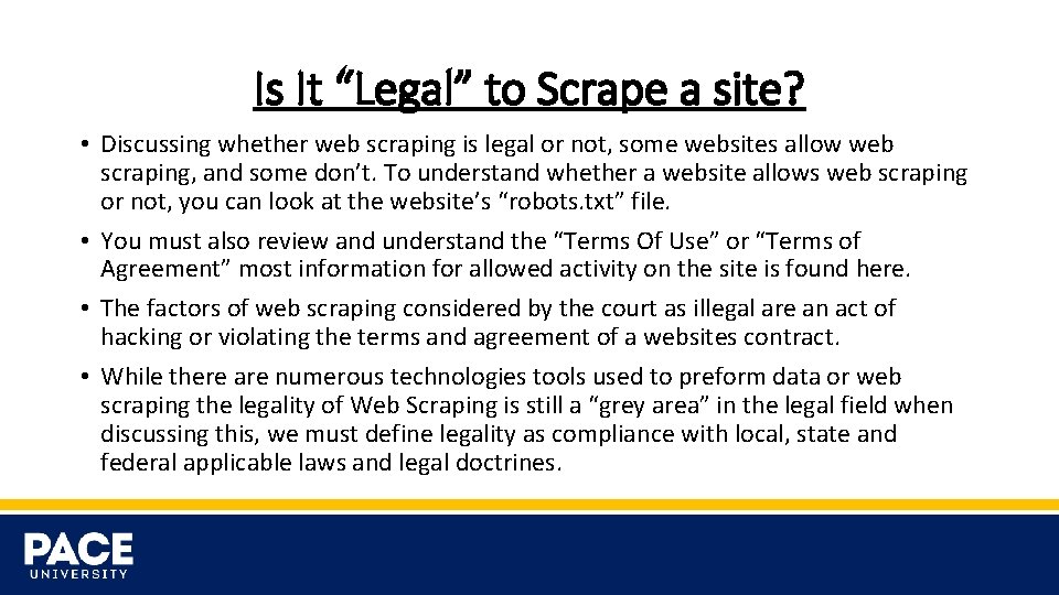 Is It “Legal” to Scrape a site? • Discussing whether web scraping is legal
