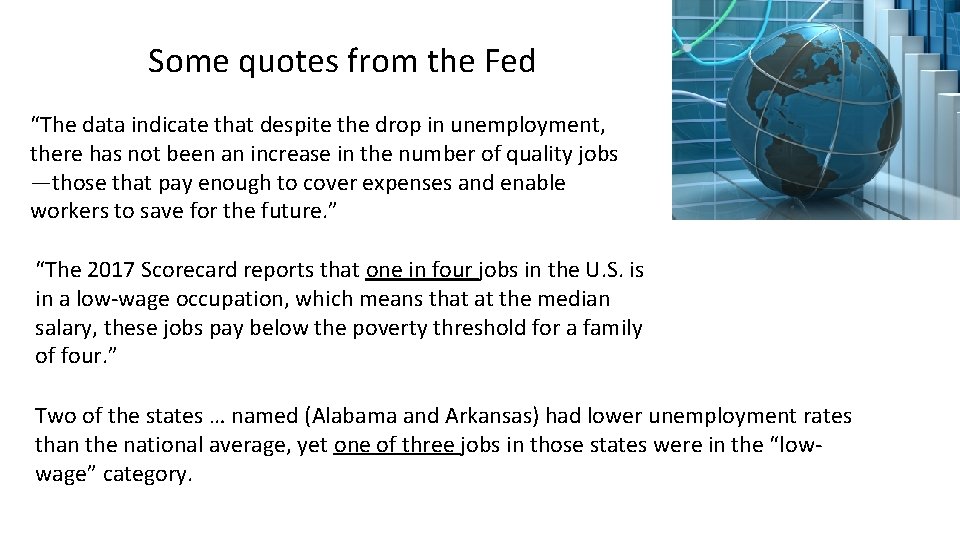 Some quotes from the Fed “The data indicate that despite the drop in unemployment,
