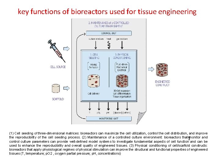 key functions of bioreactors used for tissue engineering (1) Cell seeding of three-dimensional matrices: